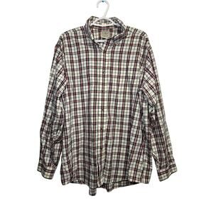 LL Bean traditional fit button down‎ long sleeve shirt mens XL outdoor western